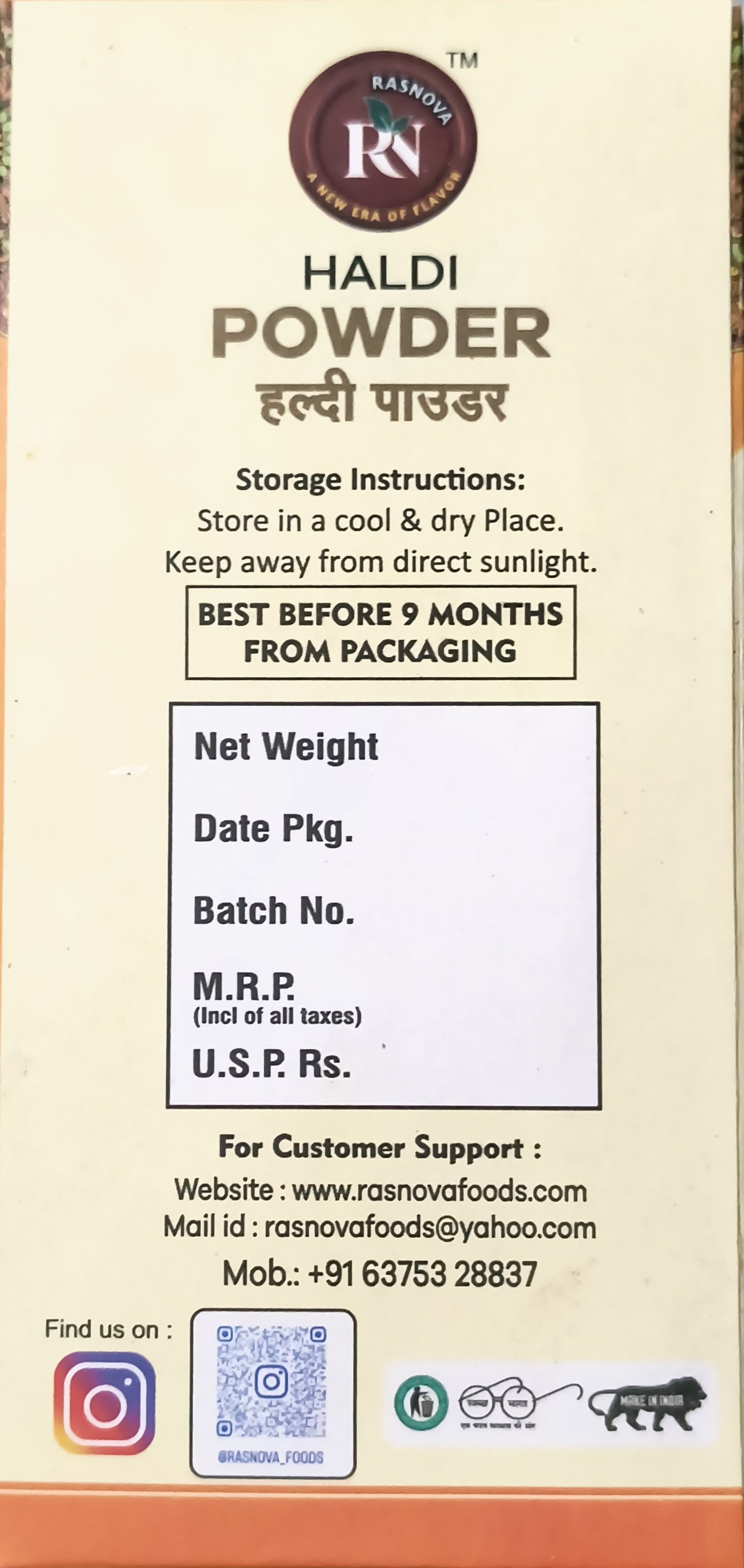 Rasnova Premium Haldi Powder